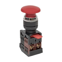 Кнопка красная AEA-22 Гриб NO+NC (EKF) pbn-aea-r