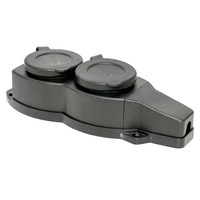 Розетка двухместная с защитными крышками каучуковая 230В 2P+PE 16A IP44 PROxima (EKF) RPS-018-16-230-44