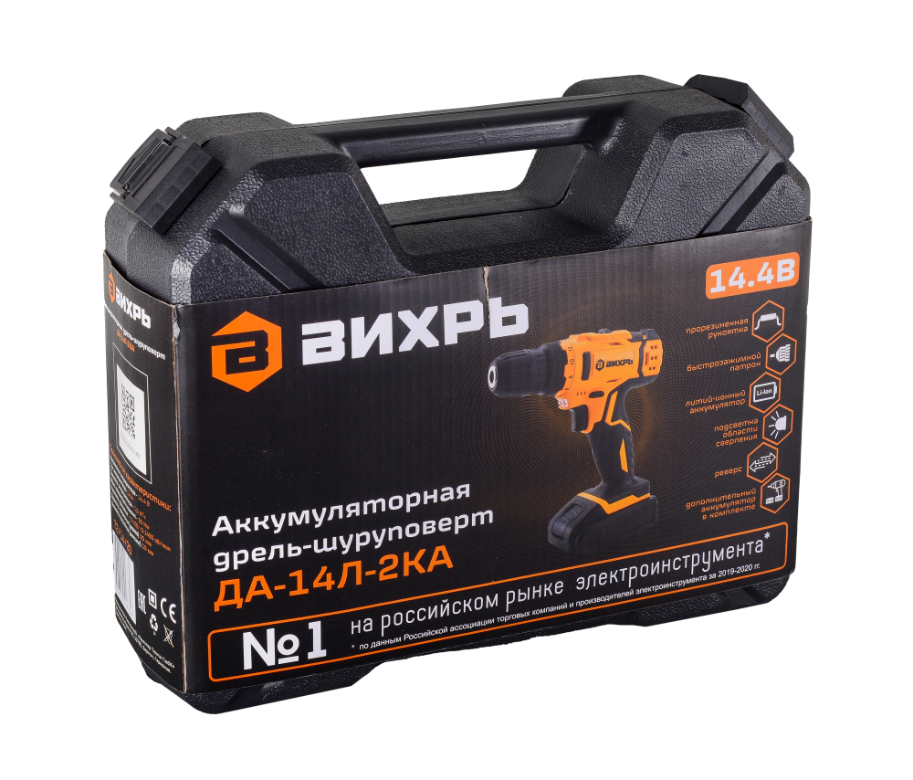Дрель-шуруповерт аккумуляторная ДА-14Л-2KА (ДА-14Л-2K) (1.5 А/ч) (Вихрь) 72/14/20
