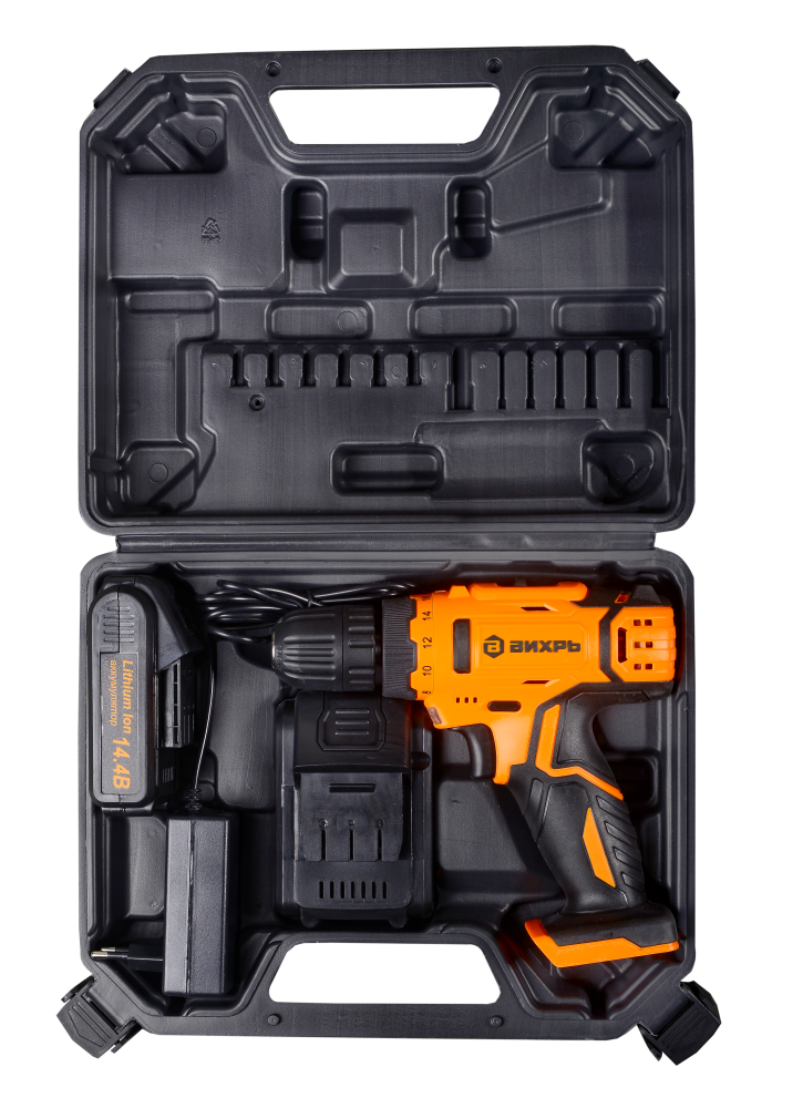 Дрель-шуруповерт аккумуляторная ДА-14Л-2KА (ДА-14Л-2K) (1.5 А/ч) (Вихрь) 72/14/20