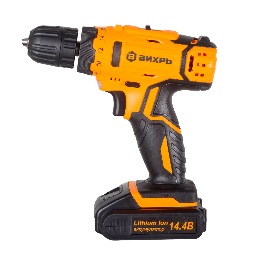 Дрель-шуруповерт аккумуляторная ДА-14Л-2KА (ДА-14Л-2K) (1.5 А/ч) (Вихрь) 72/14/20