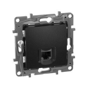 Розетка компьютерная RJ45 категория 5Е UTP антрацит ETIKA (IEK) 672641