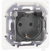 Розетка 1-местная с заземлением с защитными шторками и крышкой 16А IP44 алюминий INSPIRIA (IEK) 673742