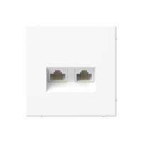 ARTGALLERY РОЗЕТКА двойная компьютерная RJ45+RJ45, кат. 5е, механизм, ЛОТОС (Systeme Electric) GAL001385