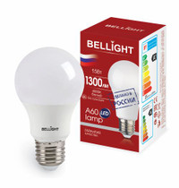 Лампа светодиодная LED A60 220V/15W/E27 1300Lm 4000К (BELLIGHT) 88297794