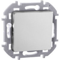 Выключатель 1-клавишный проходной 10АХ безвинтовое крепление алюминий INSPIRIA (IEK) 673652