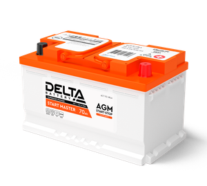 Аккумулятор автомобильный 12В 70Ач (DELTA) DELTA START MASTER 70 Ah AGM