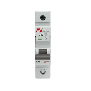 Выключатель автоматический AV-6 1P 10A (B) 6kA AVERES (EKF) mcb6-1-10B-av