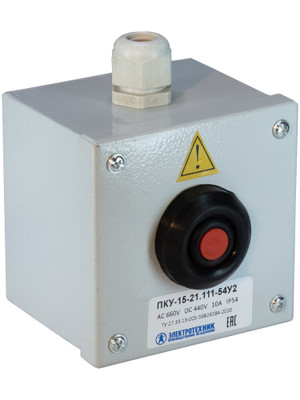 Пост управления ПКУ-15-21.111-54У2 (ВК30-10-11110-54(1з+1р) красная + PG-13,5) (Электротехник) ET054942