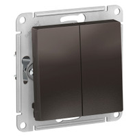 Выключатель двухклавишный ATLASDESIGN схема 5 10АХ механизм мокко (Systeme Electric) ATN000651