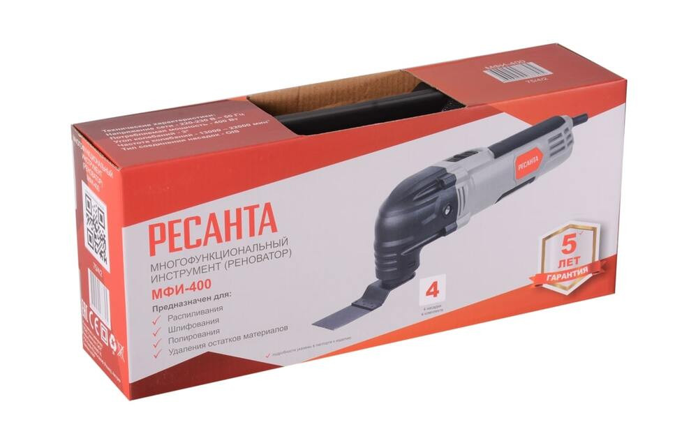 Многофункциональный инструмент (реноватор) МФИ-400 в кейсе (Ресанта) 75/4/2