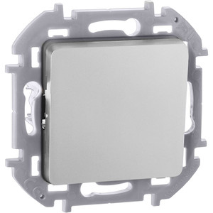 Выключатель 1-клавишный самовозвартный с нормально-открытым контактом 6А безвинтовое крепление алюминий INSPIRIA (IEK) 673692