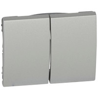 Лицевая панель Galea Life двойная Aluminium (Legrand/Daccord) 771312