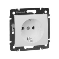 Розетка 1-местная с заземлением без защитных шторок 16А белый VALENA (IEK) 774420