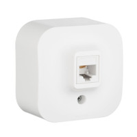 Quteo Розетка телефонная RJ11 наружная белая (Legrand/Daccord) 782214
