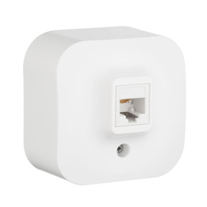 Quteo Розетка телефонная RJ11 наружная белая (Legrand/Daccord) 782214