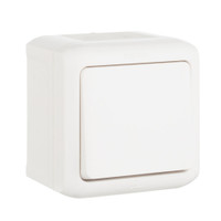 Quteo Переключатель одноклавишный наружный IP44 белый 10А (Legrand/Daccord) 782304