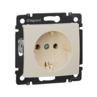 Розетка 1-местная с заземлением без защитных шторок 16А слоновая кость VALENA (IEK) 774320