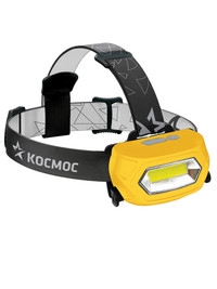 Фонарь налобный аккумуляторный , 3W COB LED, аккум. 3,7V 800mAh, 210Lm, 6 часов, Косм ос (Космос) KOC-LiPoH3WCOB