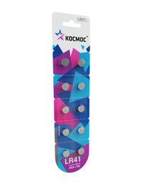 Батарейка  G3 (L736/LR41/192/392) 1.5V Alkaline 10BL (Космос)