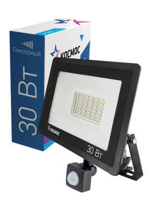 Прожектор светодиодный ДО-30 Вт с ИК-Датчиком 6500К1600 Лм IP65 (Космос) K_PR5_LED_30S