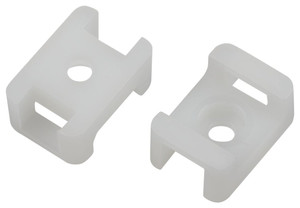 Площадка с монтажным отверстием под хомуты 22х16 мм белая М4 50 штук NO-225-305 (ЭРА) Б0066716