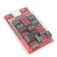 Клемма СМК 221-413 с рычагом 3 отверстия блистер (20шт.) EKF (EKF) plc-smk-221-413b-20