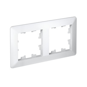 ATLASDESIGN AIR 2-постовая РАМКА, БЕЛЫЙ/дымчатый белый (Systeme Electric) ATN220102