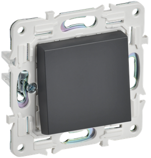 SKANDY Выключатель 1-клавишный 10А SK-V01T титан IEK (IEK) SK-V10-0-10-K48