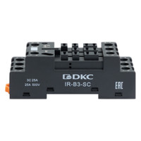 Колодка с винтовыми клеммами для силового реле на 3 группы: IR-24DC/230AC-3CO (DKC) IR-B3-SC