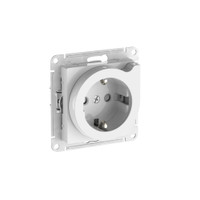 ATLASDESIGN РОЗЕТКА с заземлением со шторками с выталкивателем, 16А, быстрозажимные клеммы, БЕЛЫЙ (Systeme Electric) ATN000147S
