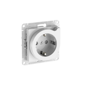 ATLASDESIGN РОЗЕТКА с заземлением со шторками с выталкивателем, 16А, быстрозажимные клеммы, БЕЛЫЙ (Systeme Electric) ATN000147S