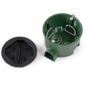 Коробка установочная 80-0560СКм безгалогенная (HF) 68х45 с саморезами и крышкой (8шт/уп) (Промрукав)