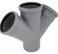 Крестовина 110 45 град одноплоскостная, канализационная (PRO AQUA) 801145P