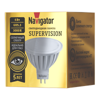 Лампа светодиодная 6вт NLL-MR16-6-230-3K-GU5.3-FR-SV (Navigator Group) 80551