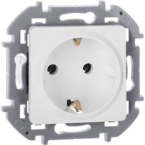 Розетка 1-местная с заземлением без защитных шторок 16А белый INSPIRIA (IEK) 673720