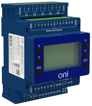 Модуль ПЛК 150 ЦПУ 18 UI 6 UIO 2 UO 7 DO 24В DC с экраном (ONI) PLC-150-CPU-18U15U-1D
