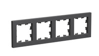 ATLASDESIGN 4-постовая РАМКА, универсальная, БАЗАЛЬТ (Systeme Electric) ATN001404