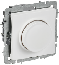 BRITE Светорегулятор поворотно-нажимной 600Вт СС10-1-0-БрАБ арктический белый IEK (IEK) BR-D20-0600-K91