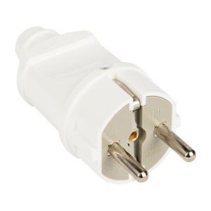 Евровилка прямая белая 16 А (EKF) AVP16-10