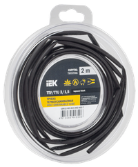 Трубка термоусадочная ТТУ нг-LS 3/1,5 черная (2м/упак) IEK (IEK) UDR12-003-D15-002-K02-T