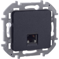 Розетка компьютерная RJ45 категория 6 UTP антрацит INSPIRIA (IEK) 673833