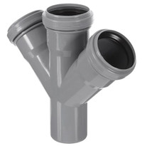 Крестовина 50 45 град одноплоскостная, канализационная (PRO AQUA) 855545