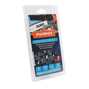 Цепь пильная  91LP-52E, 3/8 1,3 52 звена, чизель, PROFESSIONAL (блистер) (Patriot) 862321035