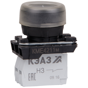 Кнопка КМЕ4211м-черный-1но+1нз-цилиндр-IP65- (КЭАЗ) 248243