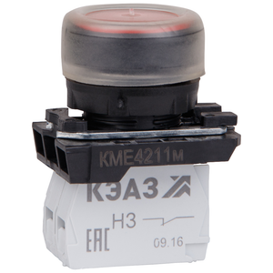 Кнопка КМЕ4211м-красный-1но+1нз-цилиндр-IP65 (КЭАЗ) 248244
