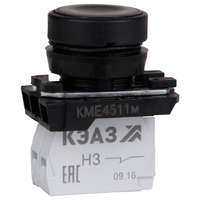 Кнопка КМЕ4511м-черный-1но+1нз-цилиндр-IP54- (КЭАЗ) 248246