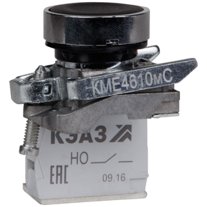 Кнопка КМЕ4610мС-черный-1но+0нз-цилиндр-IP65 (КЭАЗ) 248263