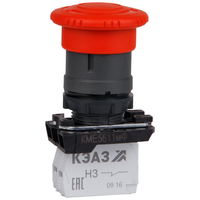 Кнопка КМЕ5611мФ-красный-1но+1нз-гриб-IP65- (КЭАЗ) 248255