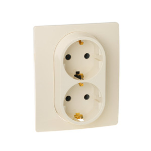 ETIKA Розетка 2X2К+З винтыСЛНК (IEK) 672323